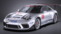 3D Porsche 911 GT3 Cup 2017 model 3D Model