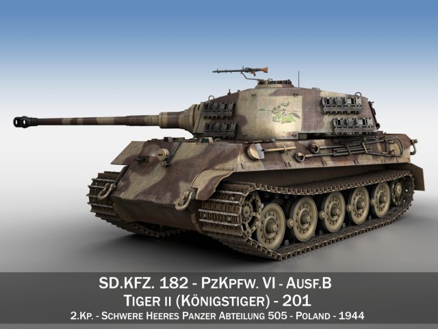 Panzerkampfwagen VI – Ausf B – Tiger II – 201 3D Model