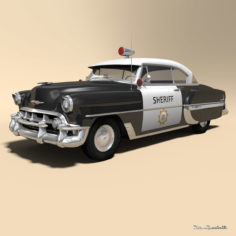 Chevrolet Bel Air 1953 police 3D Model