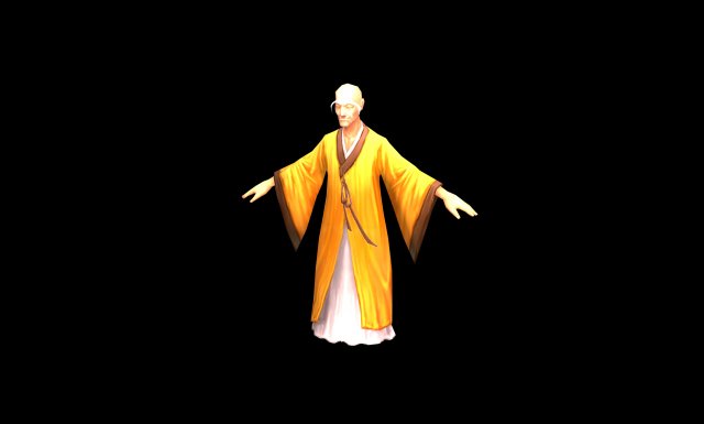 Game Model – Taoist comprehension scene – the monk 3D Model