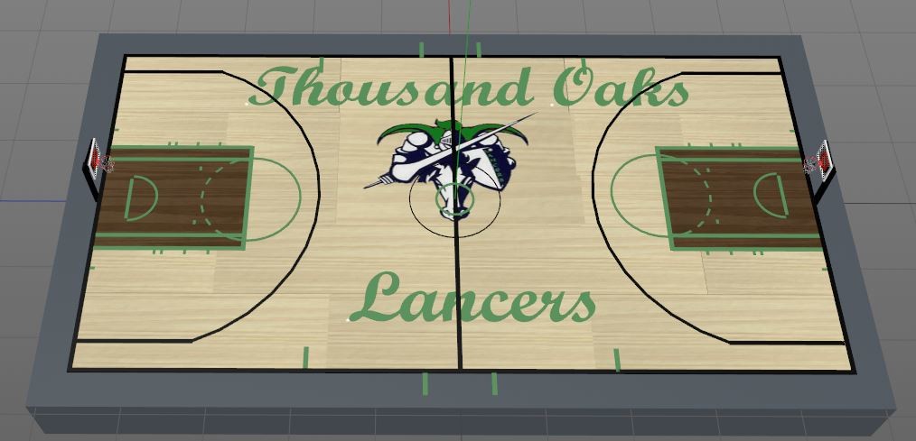 Thousand Oaks Lancers Basketball Court 3D model 3D Model