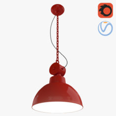 Loft Colored Metal Lamp 3D Model