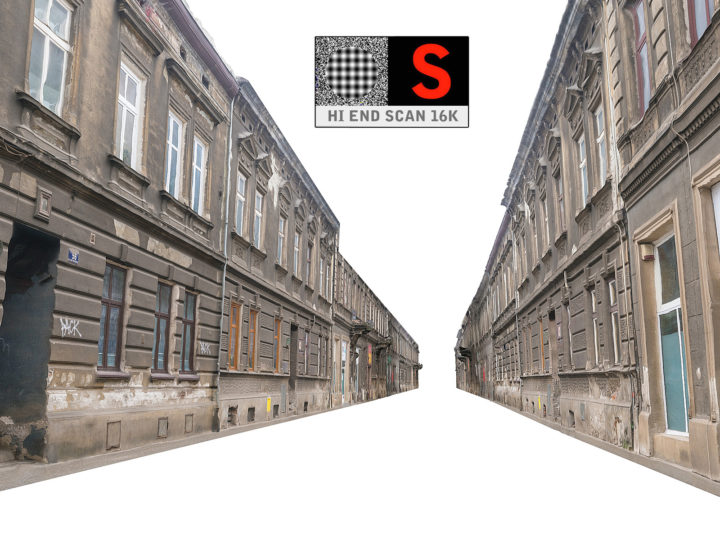 3D model An abandoned street Facade 16K 3D Model