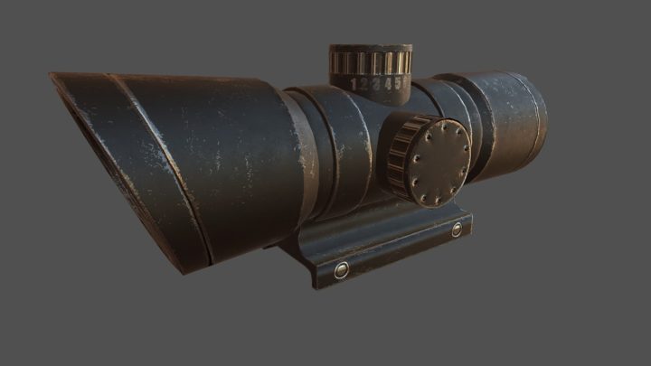 3D optical sight model Free 3D Model