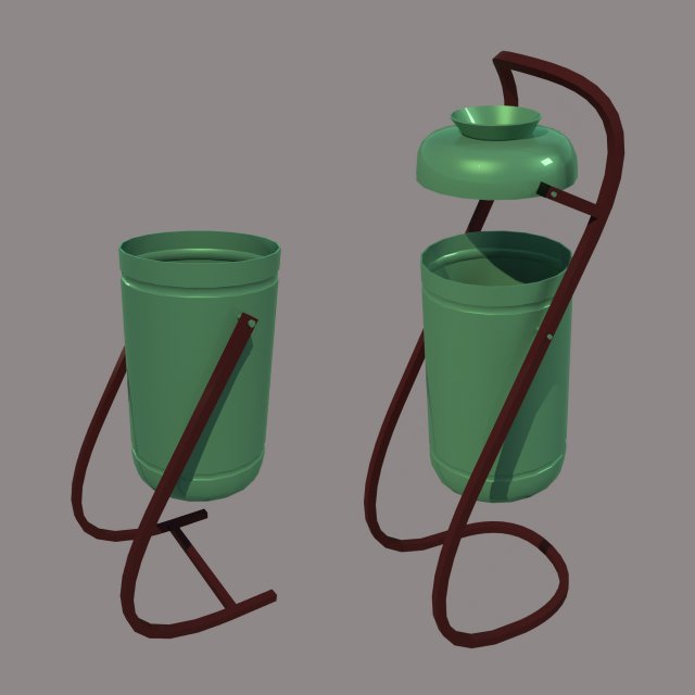 Trashcan 8 9 3D Model