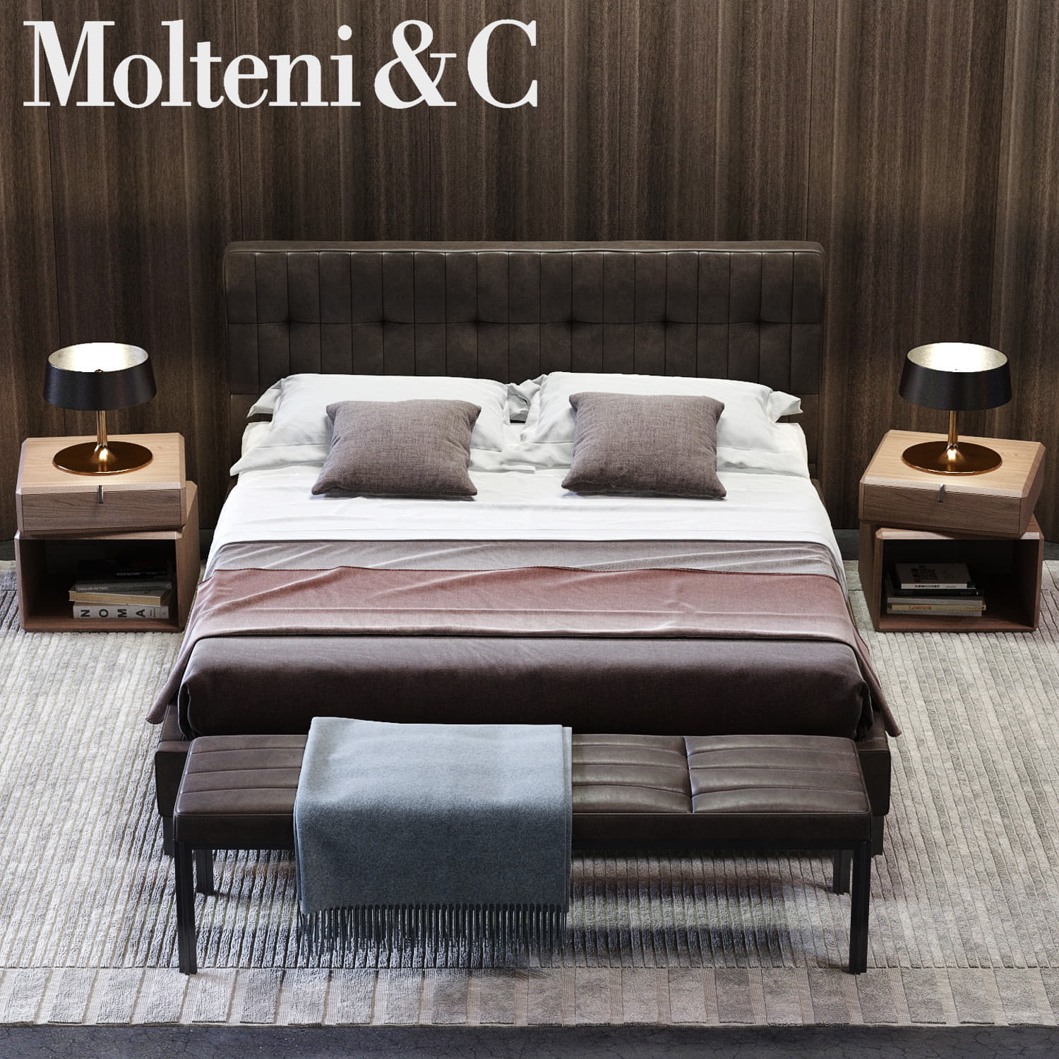 3D Molteni&C Anton Bed 02 model 3D Model