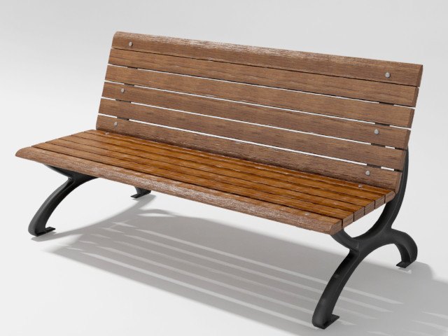 park bench 3D model 3D Model