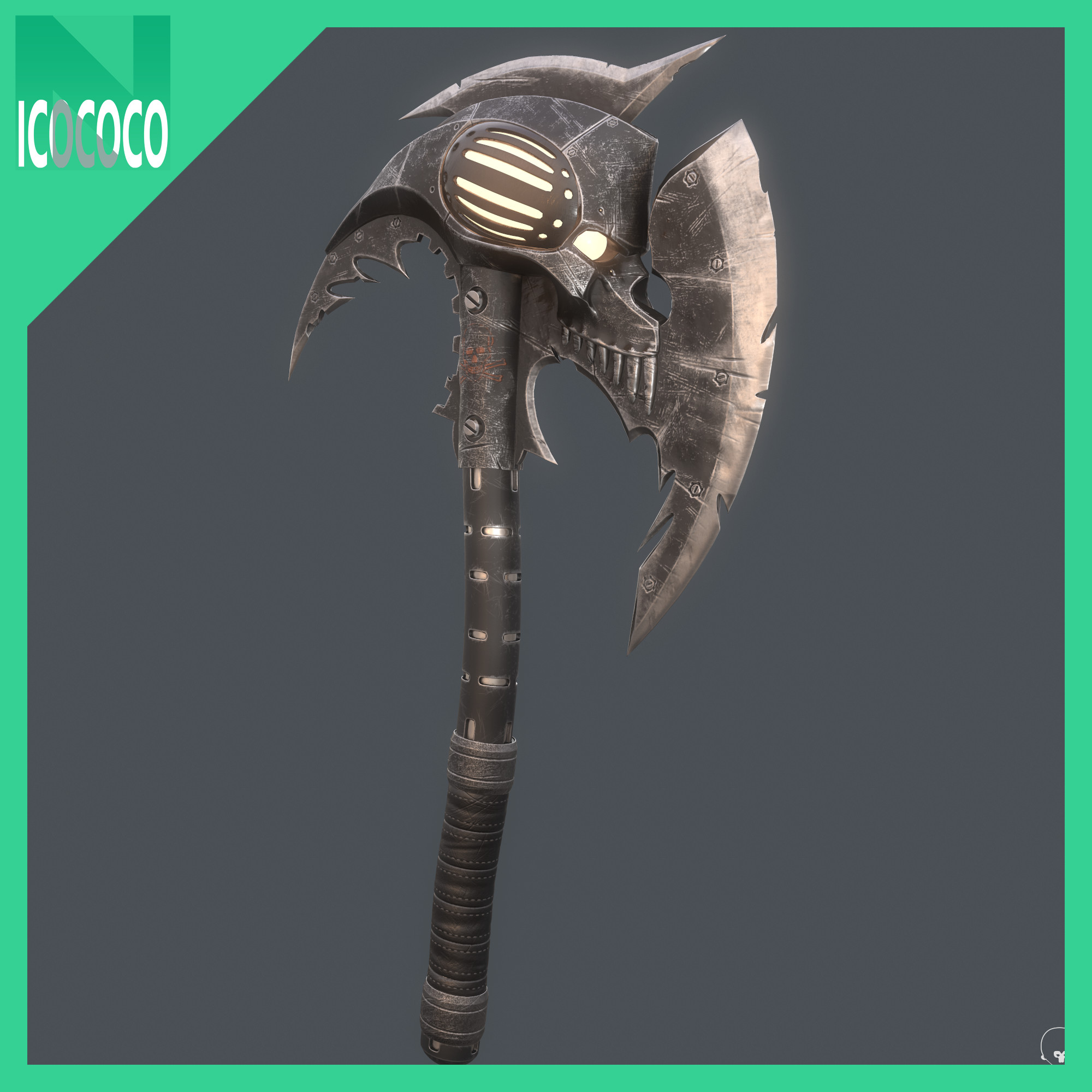 Post apocalyptic battle axe 3D model 3D Model