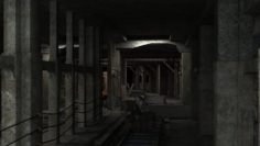 3D A dark tunnel construction model 3D Model