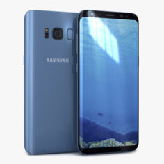 3D Samsung Galaxy S8 Coral Blue model 3D Model