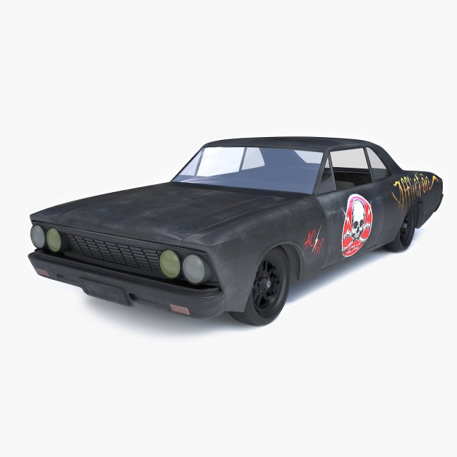 Old black car 3D Model