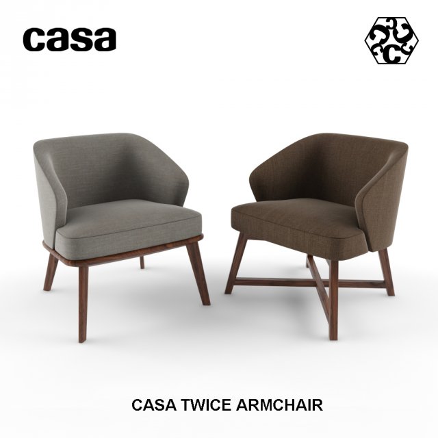Casa Twice Armchair 3D Model