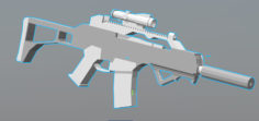 Modern Assault Rifle 3D model 3D Model