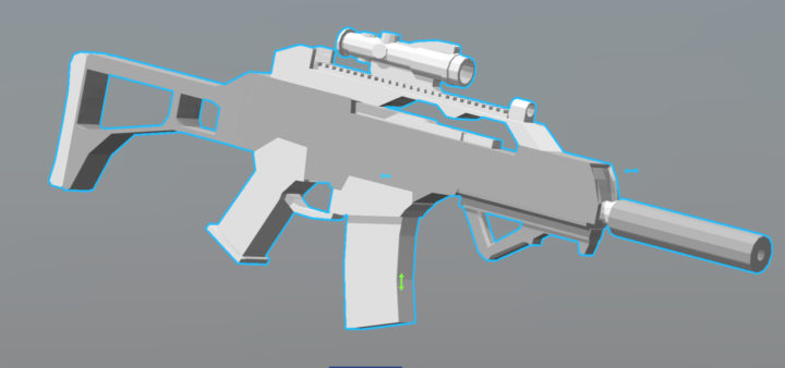 Modern Assault Rifle 3D model 3D Model
