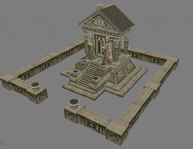 Game Model Arena – Ares temple 01 3D Model