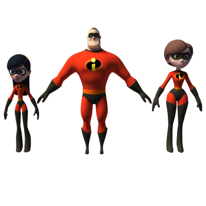 Mr Incredible family 3D Model