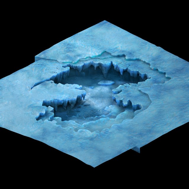 Game Model – snow – the ice puddle 01 3D Model