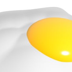 3D Fried egg 3D Model