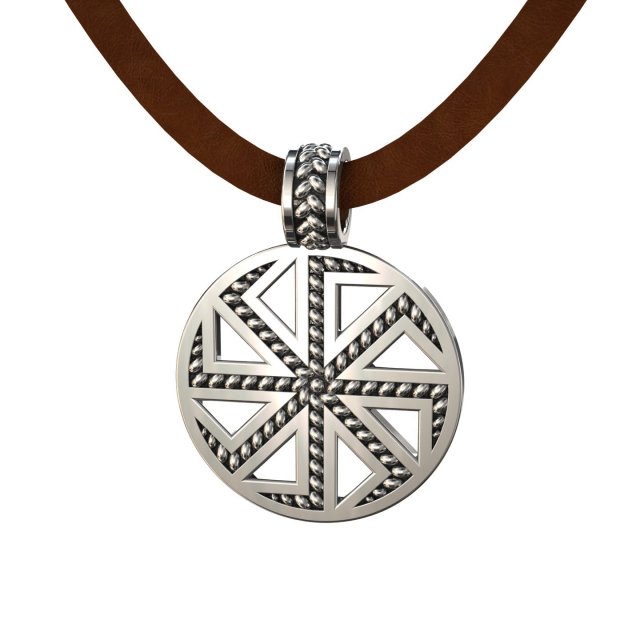 Kolovrat Kolyadnik Ladinets Slavic pendant amulet 3D Model