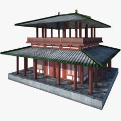 3D Chinese Palace Low Poly 5 model 3D Model