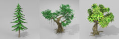 tree set 2 3D model 3D Model