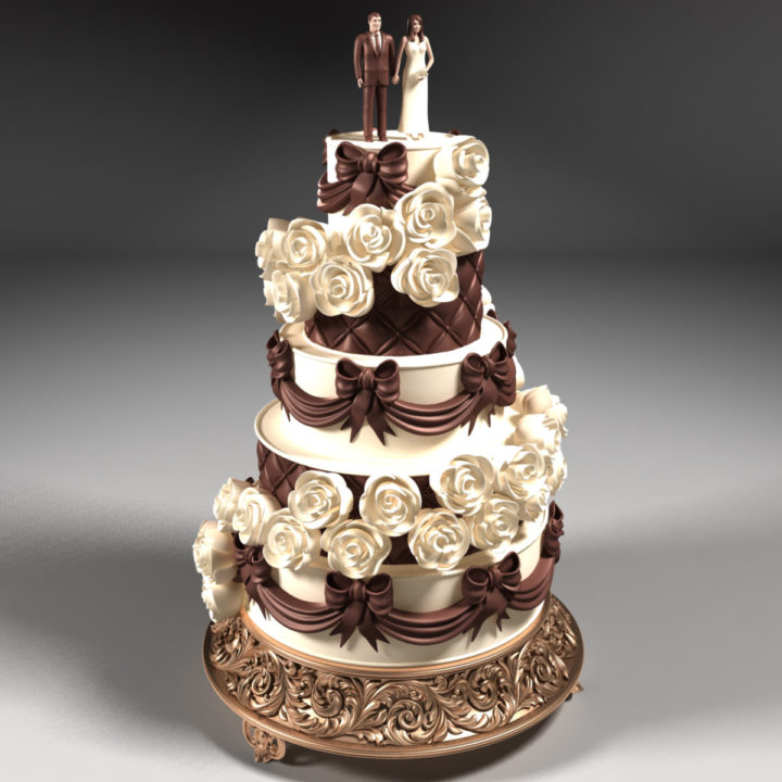  Wedding  Cake  3D  Model  3DHunt co