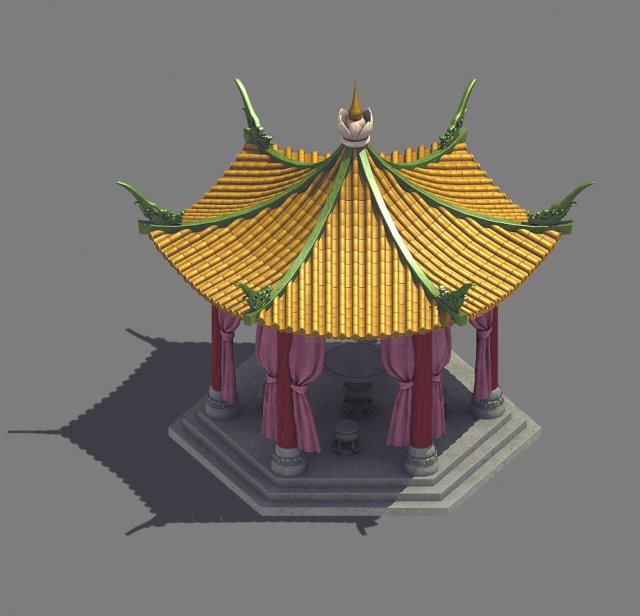 Palace – pavilion – hexagonal pavilion 3D Model