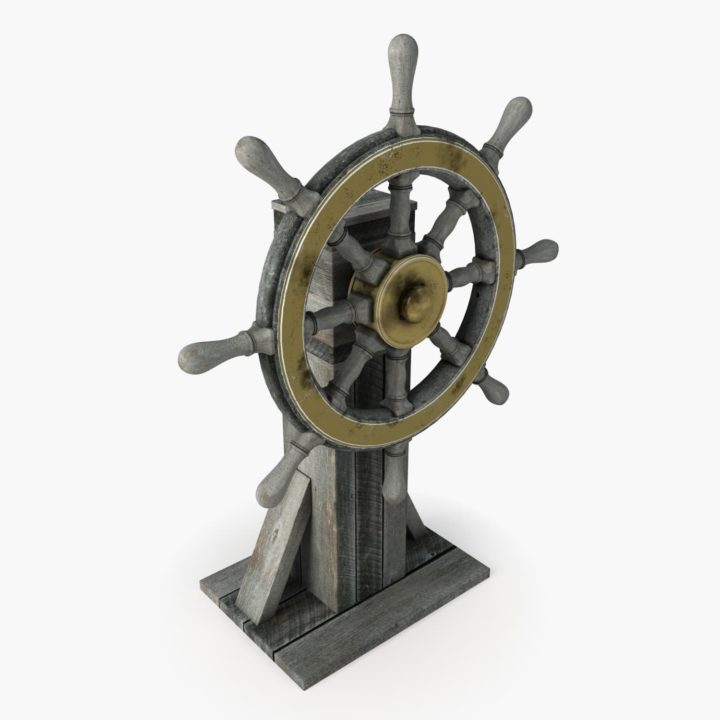 3D Ship Wheel model 3D Model