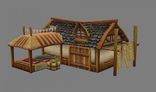 Game Model Arena – silk shop 01 01 3D Model