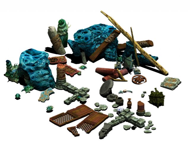 Ancient ruins of the seabed – remains 3D Model