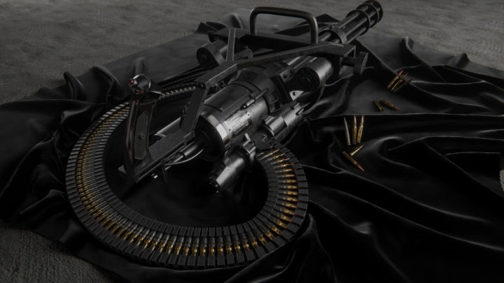 3D M134 Minigun 3D Model