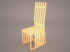 Gehry High Sticking Chair 3D Model