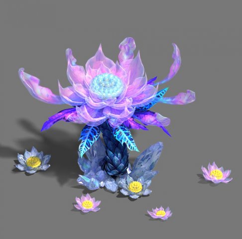 Ice and snow – snow lotus 3D Model