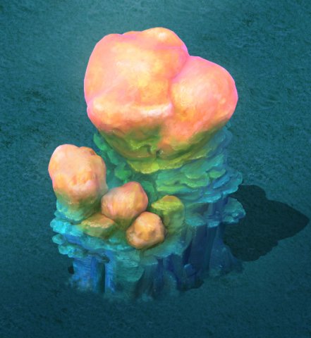 Submarine Cartoon World – Sarcoma Coral 01 3D Model