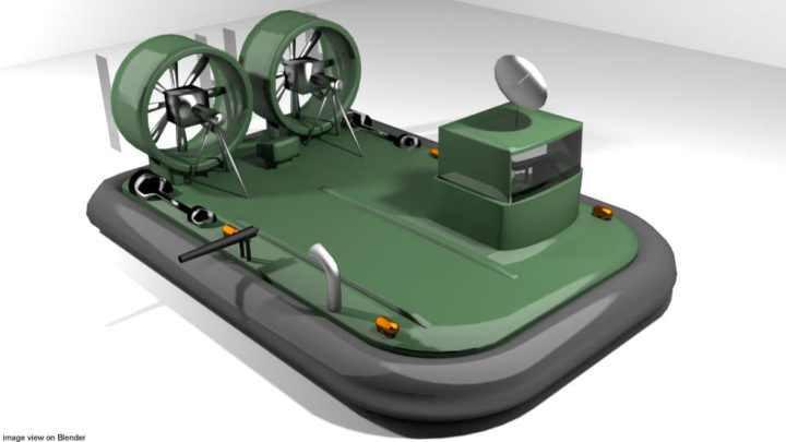 Hovercraft – Military 3D 3D Model