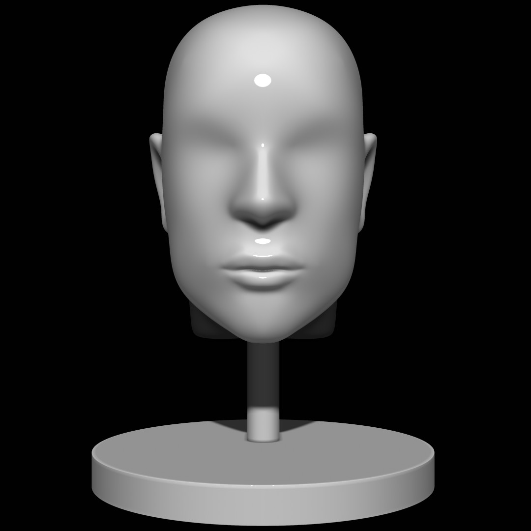 3D Mannequin head male model