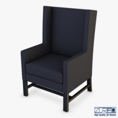 Black armchair 3D Model