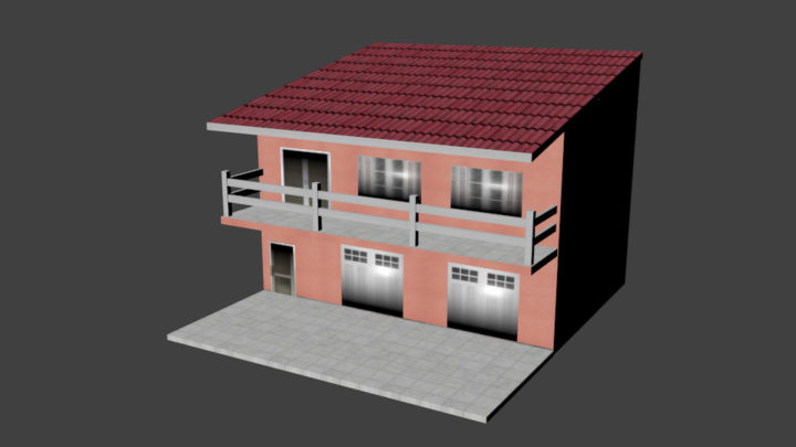 Low poly house 3D Model