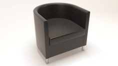 Armchair Idgult black 3D Model
