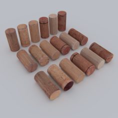 3D 5 wine stoppers collection 3D Model
