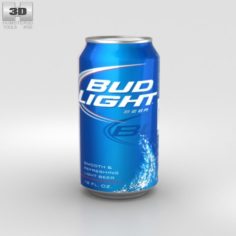 Budlight Beer Can 330 ml 3D Model