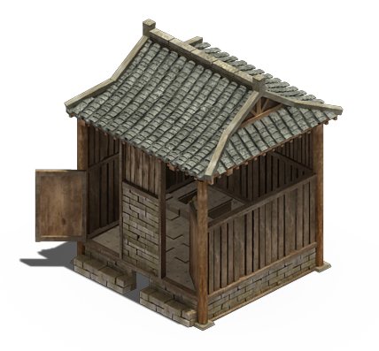 Ancient Chinese architecture – toilet 3D Model