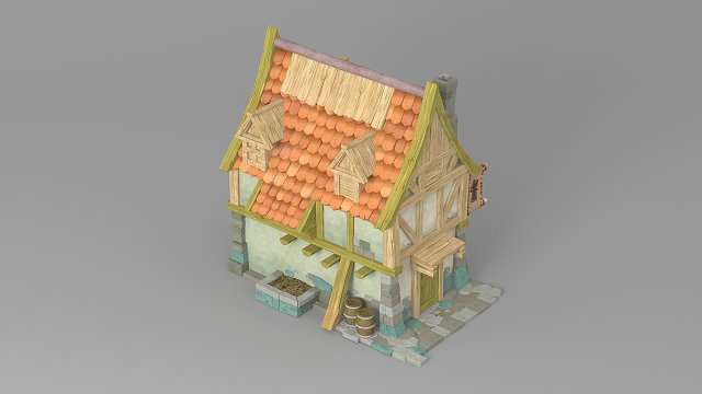 Cartoon house 3 3D Model