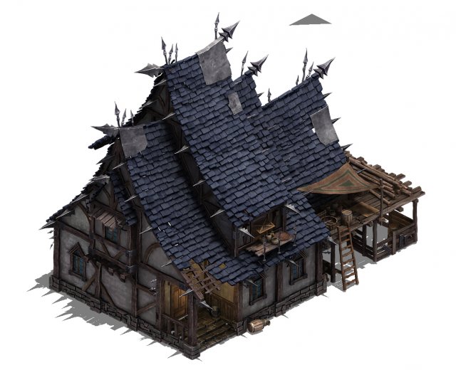 Wild – broken building 3D Model