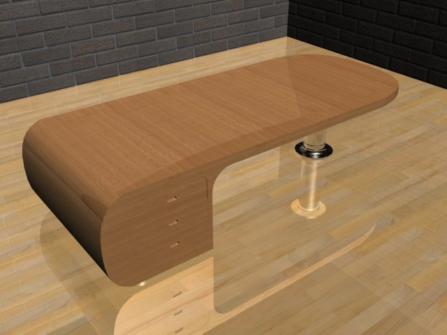 Office Desk Design 3D Model