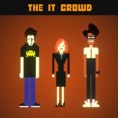 The IT Crowd – Block Art						 3D Print Model