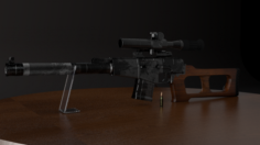 Russian Sniper Complex VSS Vintorez with cartrige 3D Model