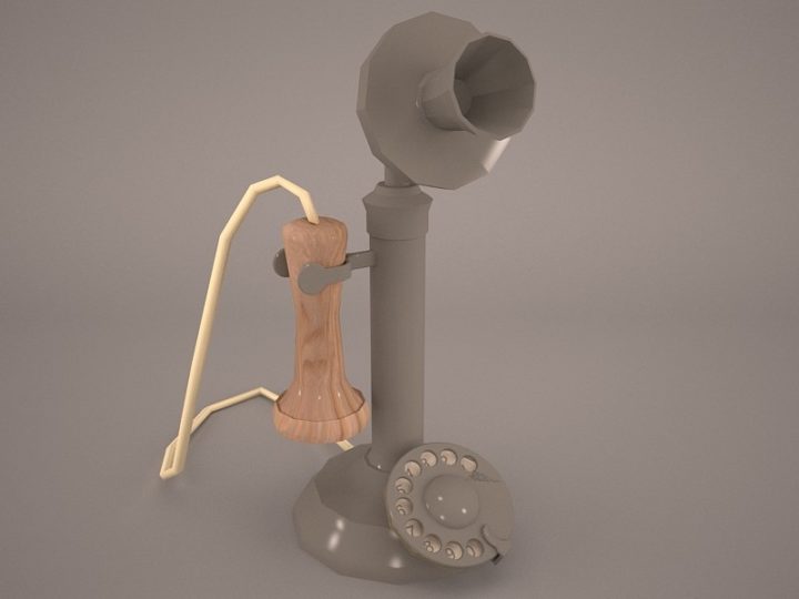 Old Telephone 3D model 3D Model