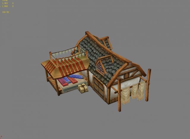 Game Model Arena – silk shop 02 01 3D Model