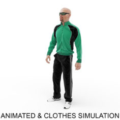 Sports man warm up 3D Model